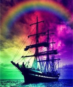 Ship Rainbow Paint By Numbers