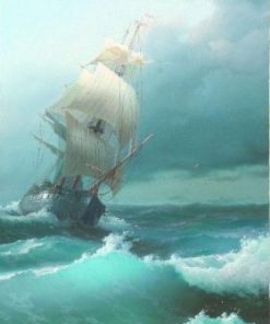 Ship in Storm Paint By Numbers