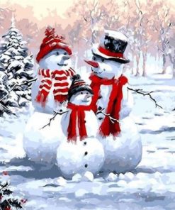 Snow Men Paint By Numbers