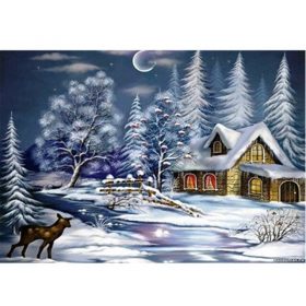 Snowy Landscape Paint By Numbers