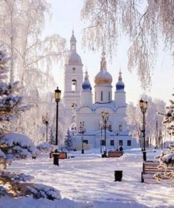 Snowy Palace Paint By Numbers