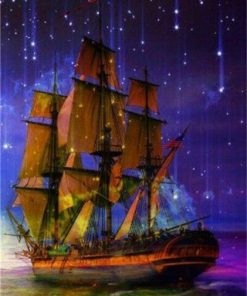 Starry Ships Paint By Numbers