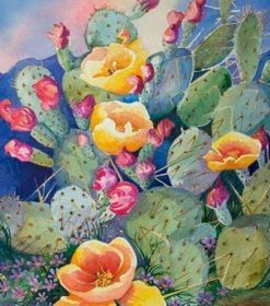 Cactus Flowerpot Paint By Numbers