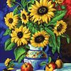 Sunflowers on Vase Paint By Numbers