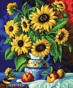 Sunflowers on Vase Paint By Numbers