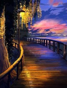 Sunset Boardwalk Paint By Numbers