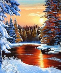 Sunset Snow Paint By Numbers