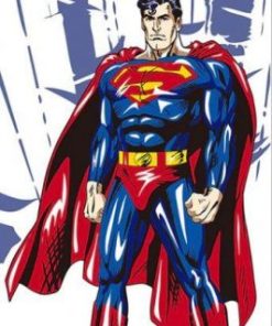 Superman Cartoon Paint By Numbers