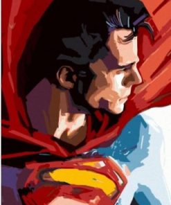 Superman Closeup Paint By Numbers