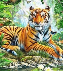 Tiger in Forest Paint By Numbers