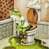 Toilette Frog Paint By Numbers