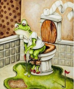 Toilette Frog Paint By Numbers