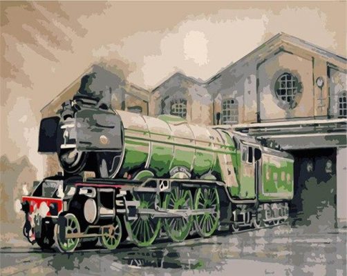 Train Engines Paint By Numbers