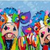 Two Colorful Cows Paint By Numbers