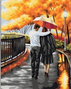 Umbrella Couple Paint By Numbers