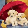 Umbrella Dogs Paint By Numbers