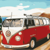 VW Camper Microbus Paint By Numbers