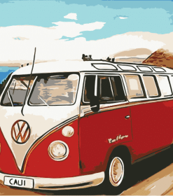 VW Camper Microbus Paint By Numbers