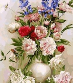 Vase Roses Paint By Numbers