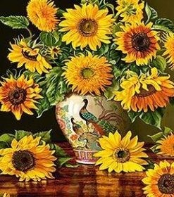 Vase of Sunflowers Paint By Numbers