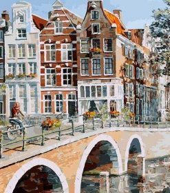 View of Amsterdam Canal Paint By Numbers