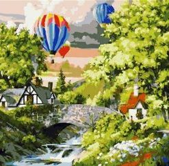 Village Balloons Paint By Numbers