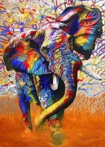 Walking Elephant Paint By Numbers