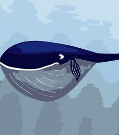 Whale And Little Turtle Paint By Numbers