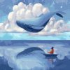 Whale Flying in the Sky Paint By Numbers