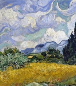 Wheat Field with Cypresses Paint By Numbers