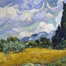 Wheat Field with Cypresses Paint By Numbers