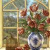 Window With Flowers Paint By Numbers