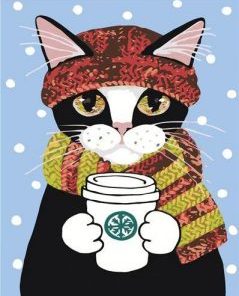 Winter Cat Paint By Numbers