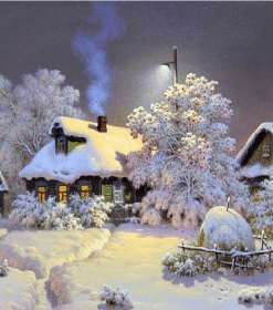 Winter Snow Villa Paint By Numbers