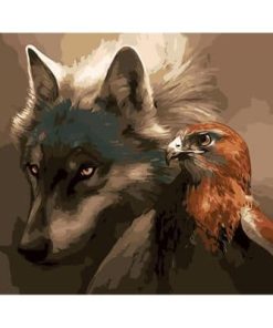 Wolf And Hawk Paint By Numbers