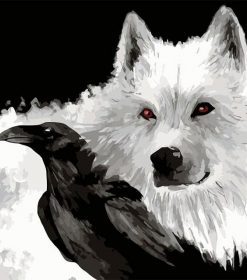 Wolf And Raven Paint By Numbers