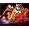 Wolf And Woman Paint By Numbers