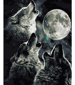 Wolves Howling At The Moon Paint By Numbers