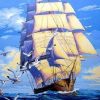 Wooden Ship Paint By Numbers