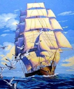 Wooden Ship Paint By Numbers