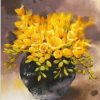 Yellow Flowers In Vase Paint By Numbers