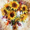 Yellow Sunflower Vase Paint By Numbers