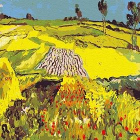 Yellow Wheat Field by Gogh Paint By Numbers