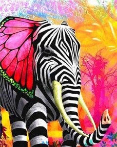 Zebra Elephant Paint By Numbers