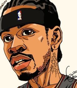 Allen Iverson Basketballer Paint By Numbers