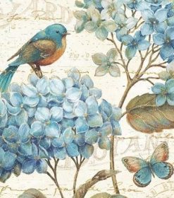 Blue Garden Birds Paint By Numbers