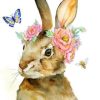 Bunny With Flowers Paint By Numbers