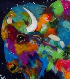 Colorful Bull Paint By Numbers