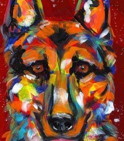 Colorful German Shepherd Paint By Numbers