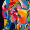 Colorful Hippo Paint By Numbers